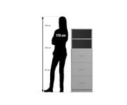 Flexeo® Schrank 3 grosse Schubladen 2 Fächer Breite 48 1 cm 2