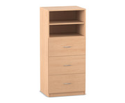 Flexeo® Schrank 3 grosse Schubladen 2 Fächer Breite 64 1 cm 1