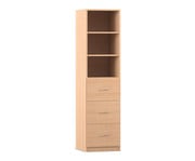 Flexeo® Schrank 3 grosse Schubladen 3 Fächer Breite 48 1 cm 1