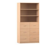 Flexeo® Schrank 6 grosse Schubladen 3 Fächer 1