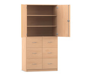 Flexeo® Schrank 6 Hängeregister 3 Fächer 2 Türen Breite 94 4 cm 1