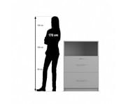 Flexeo® Schrank 2 grosse Schubladen oben 1 Fach = 3 Ordnerhöhen 2