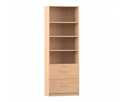 Flexeo® Schrank 2 grosse Schubladen oben 4 Fächer = 6 Ordnerhöhen 1