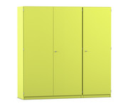 Flexeo® Schrankwand 16 kleine Boxen Garderobenstange 9 Fächer 2