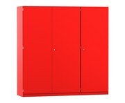 Flexeo® Schrankwand 16 kleine Boxen Garderobenstange 9 Fächer 2