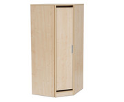 Flexeo® Garderoben Eckschrank Armadio 1 Tür mit Fachboden Höhe 130 4 cm 1