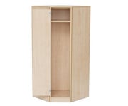 Flexeo® Garderoben Eckschrank Armadio 1 Tür mit Fachboden Höhe 130 4 cm 2