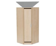 Flexeo® Garderoben Eckschrank Armadio 1 Tür mit Fachboden Höhe 130 4 cm 6