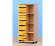 Flexeo® Klassenregal Füssen 14 Boxen 3 Böden 6