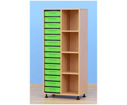 Flexeo® Klassenregal Füssen 14 Boxen 3 Böden 7
