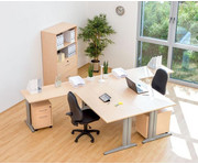 L Fuss Schreibtisch Höhe 72 82 cm verstellbar Platte 140 x 80 cm 7