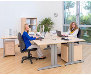 L Fuss Schreibtisch Höhe 72 82 cm verstellbar Platte 160 x 80 cm 2