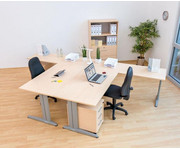 L Fuss Schreibtisch Höhe 72 82 cm verstellbar Platte 160 x 80 cm 3