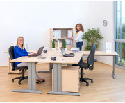 L Fuss Schreibtisch Höhe 72 82 cm verstellbar Platte 160 x 80 cm 4