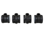 Flexeo® Satz mit 4 Rollen auf Metallplatte inkl Schrauben 4