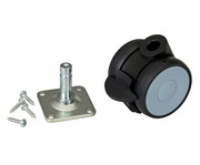 Flexeo® Satz mit 4 Rollen auf Metallplatte inkl Schrauben 6
