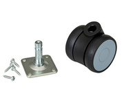 Flexeo® Satz mit 4 Rollen auf Metallplatte inkl Schrauben 7