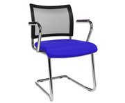 Besucherstuhl Schwinger mit Netz mit Armlehnen 2er Set 7
