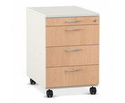 Flexeo® Schreibtisch Container mit 4 Schubladen 1