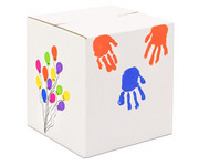 Trommelkiste aus Karton weiss 30x30x33 cm 1