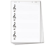 Betzold Musik Flipchart Block mit Notenlinien und Violinschlüssel 1