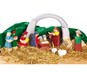 goki Handgeschnitzte Krippenfiguren unbemalt 3