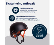 HUDORA Skaterhelm anthrazit 2