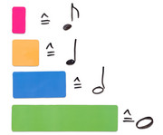 Betzold Musik bunte Rhythmus Bausteine magnetisch 1