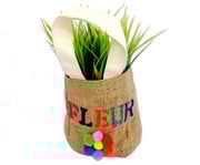 Jute Täschchen mit Innenfolie 10 Stück 3