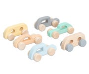 Betzold Holz Schiebeautos natur 6er Set 1