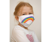 Weisse Textilmasken 2 Stück 3 lagig 4