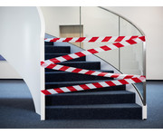 tesa® Signal Absperrband Flatterband rot/weiss nicht klebend 5
