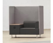 Soft Seating BE SOFT Einzelsitz mit Tisch grau 6