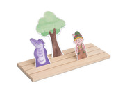 Kasper und das lila Krokodil Spielfiguren für die Erzählschiene 3