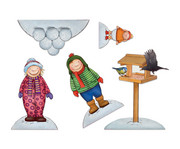 Emma und Paul erleben den Winter Spielfiguren für die Erzählschiene 2