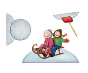 Emma und Paul erleben den Winter Spielfiguren für die Erzählschiene 3