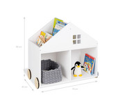Pinolino Kinderbücherregal Haus mit Rollen weiss 3