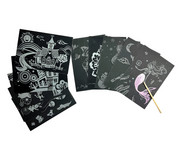 beleduc Kratzpapier mit Motiven 30 Blätter inkl 30 Kratzstiften 1