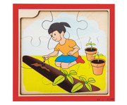 Wachstums Puzzle Sonnenblume 3