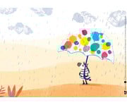 Das Zebra mit dem Schirm Kamishibai Bildkartenset 4