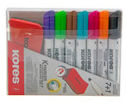 Kores® Whiteboard Marker Set mit magnetischem Schwamm 5