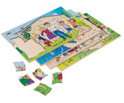 Moderne Familie Set mit 4 Puzzles 6