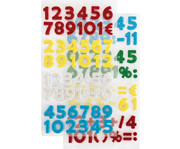 Moosgummi Glitzer Sticker Zahlen 2er Set 2