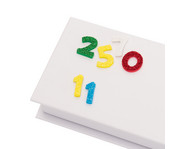 Moosgummi Glitzer Sticker Zahlen 2er Set 5