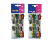 Glitzer Stickgarn 2 Sets 8 Farben 1
