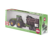 Siku John Deere mit Forstanhänger 1:50 7