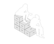 Xbrick® 6er Set Multifunktionshocker Baustein 5