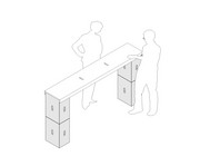 Xbrick® Set Tisch schmal 2