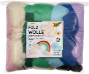 folia Filzwolle Regenbogen 12 Farben 350 g 1