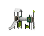 Spieltürme mit Tunnelbrücke Rutsche und Kletterwand 1